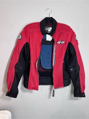 Joe Rocket Ballistic Series Phoenix mesh motorcycle jacket red black.size small